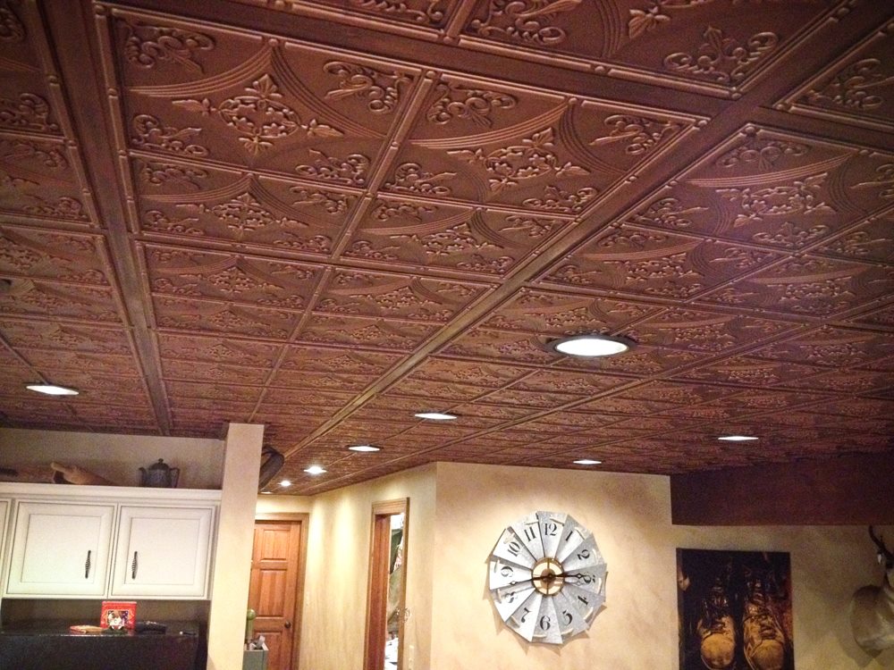 As you'll see, the project will involve no small amount of math. Antiqued Faux Metal Ceiling Tiles - InterSource Specialties