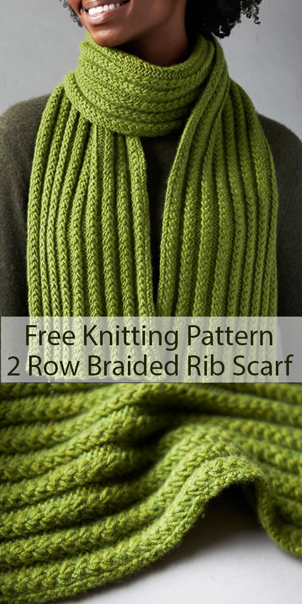 Knit 1, purl 1 ribbed scarf: Two Row Repeat Knitting Patterns In The Loop Knitting
