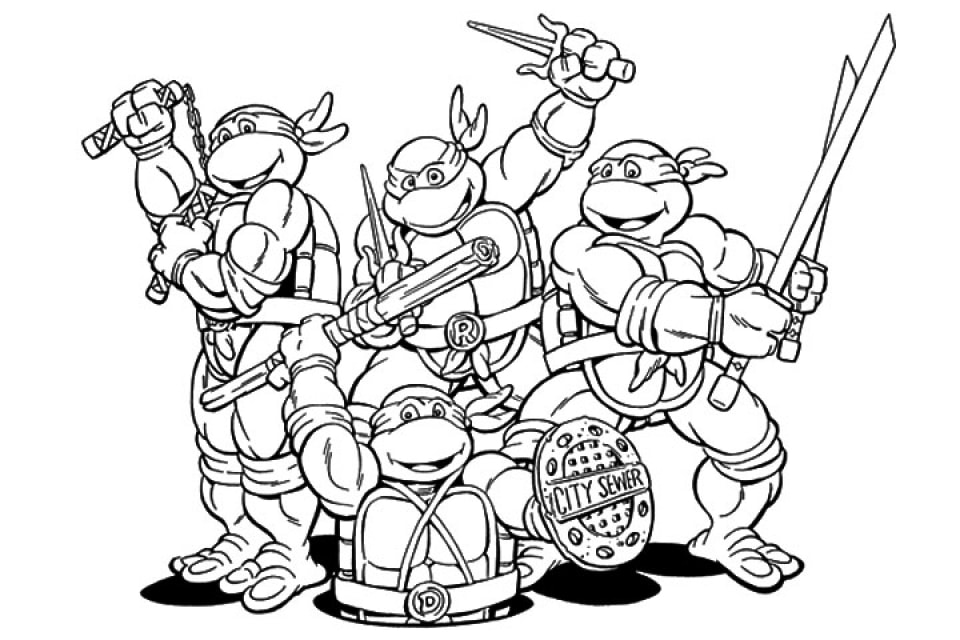 Ninja Turtle Coloring Page - Ultra Coloring Pages