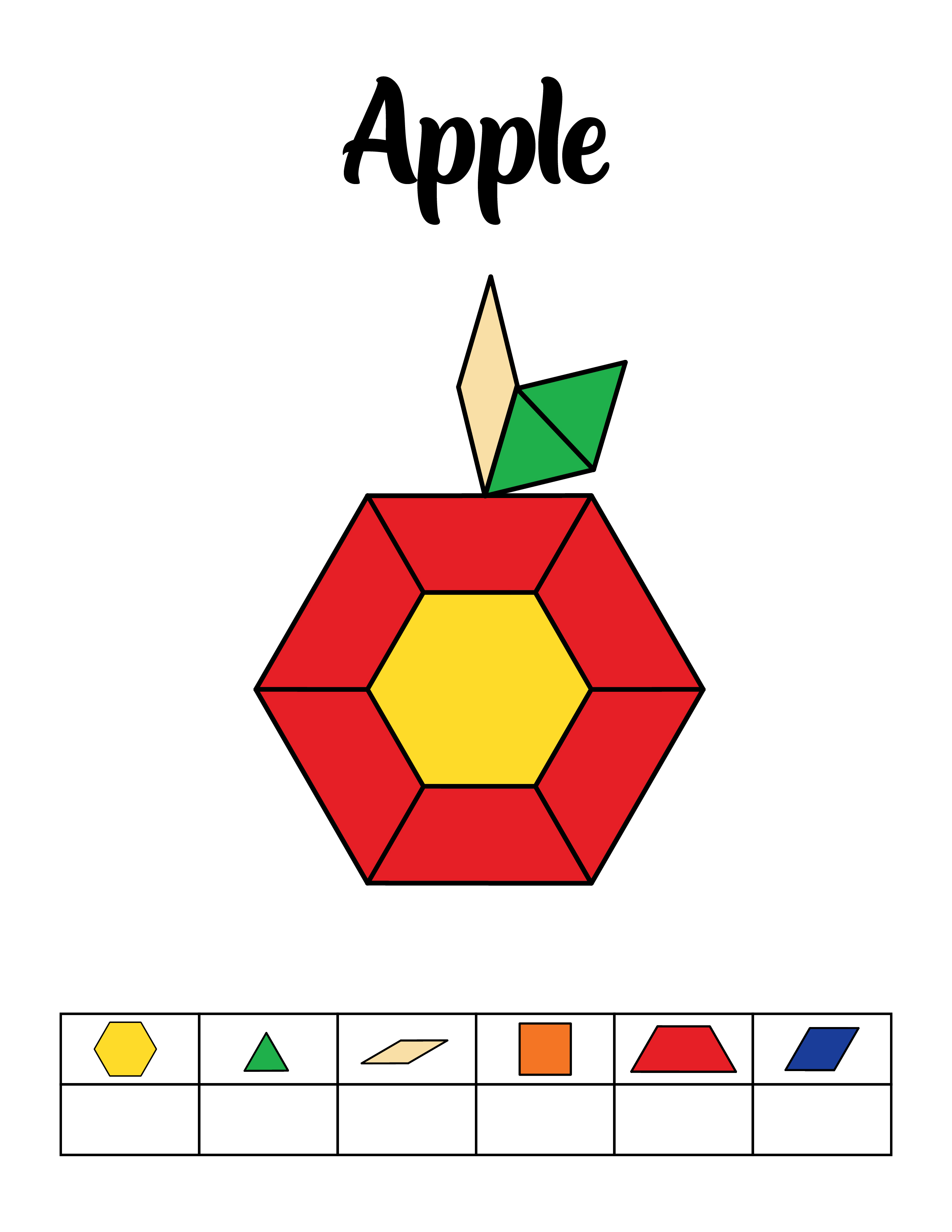 Free printable fall pattern block mats for preschool fun - in the ...