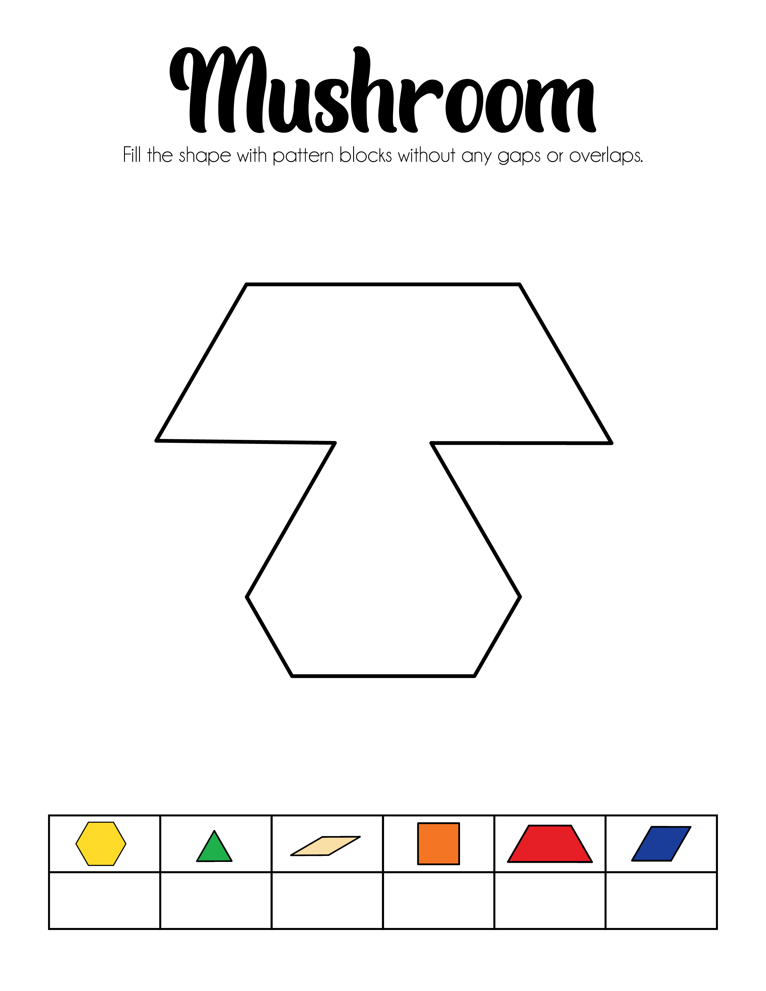 Free printable fall pattern block mats for preschool fun - in the playroom