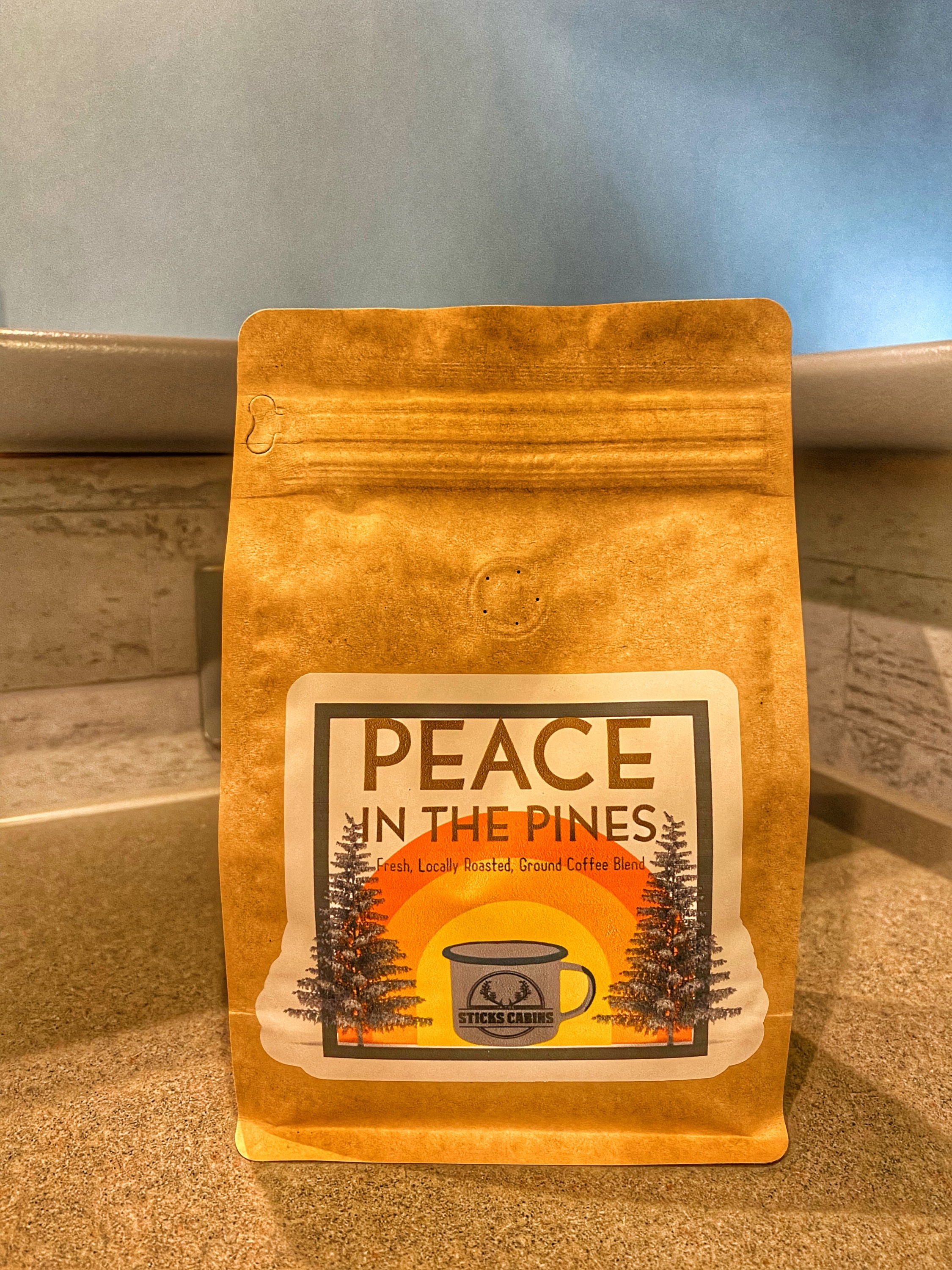Peace In The Pines, Custom Blend, Locally Roasted Coffee - 12oz, Ground