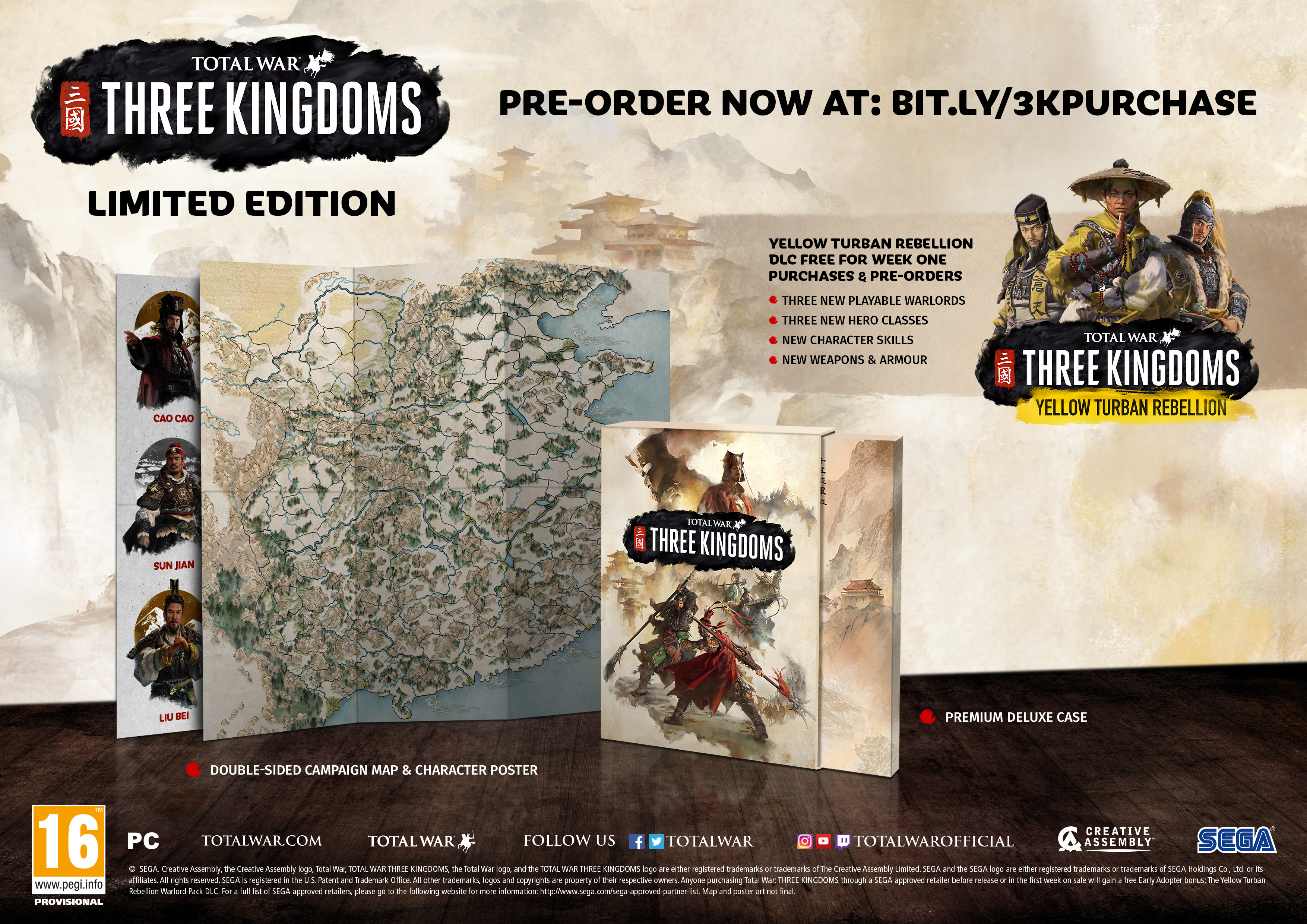 Total War: Three Kingdoms Releases on March, Reveals Yellow Turban