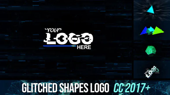 Glitched Shapes Logo Intro Videohive Free After Effects Templates Premiere Pro Templates