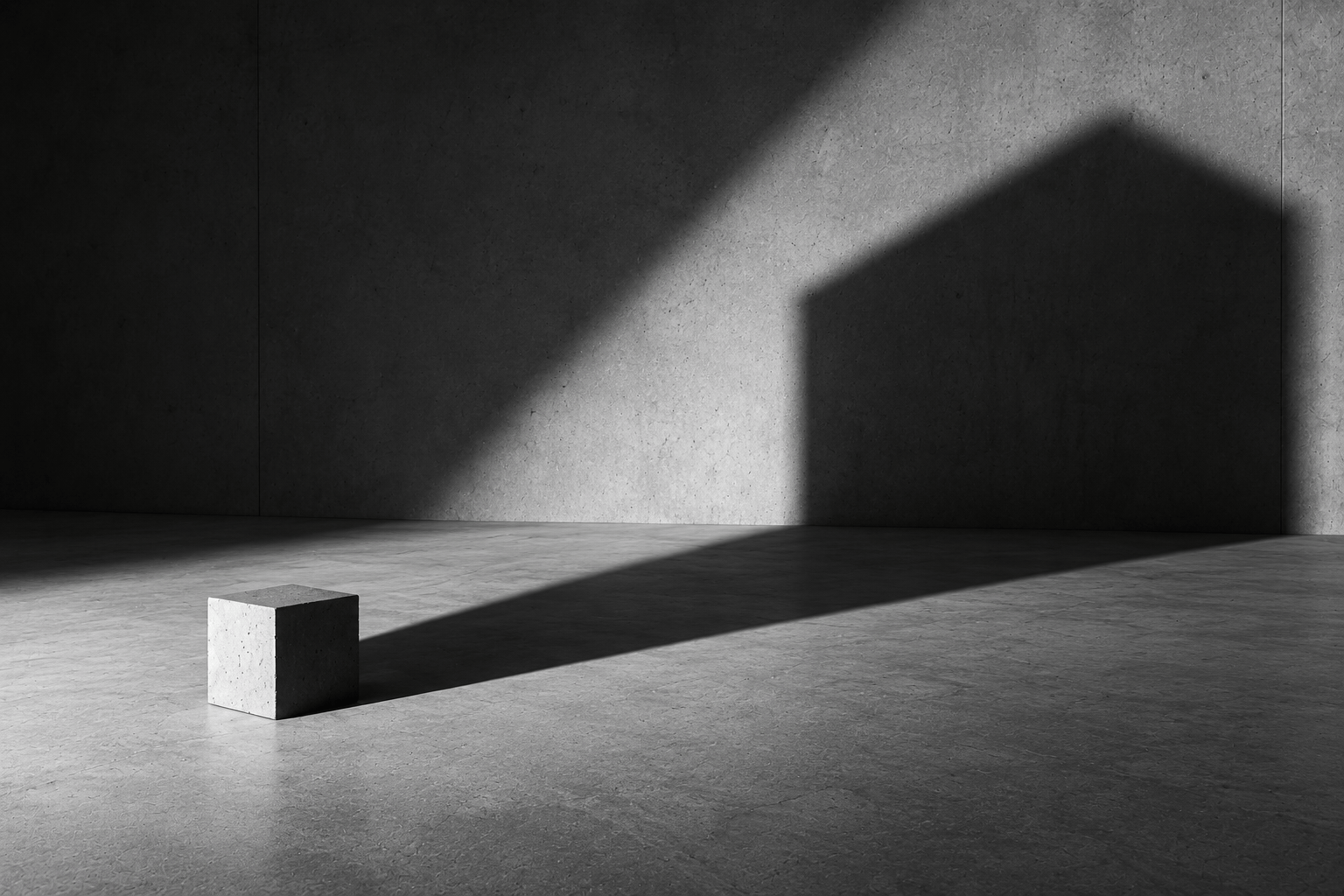 A cast shadow far larger than the element that produces it
