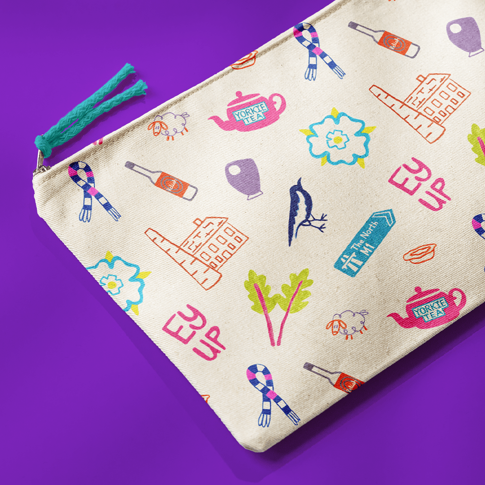 Makeup Bag in Yorkshire Print