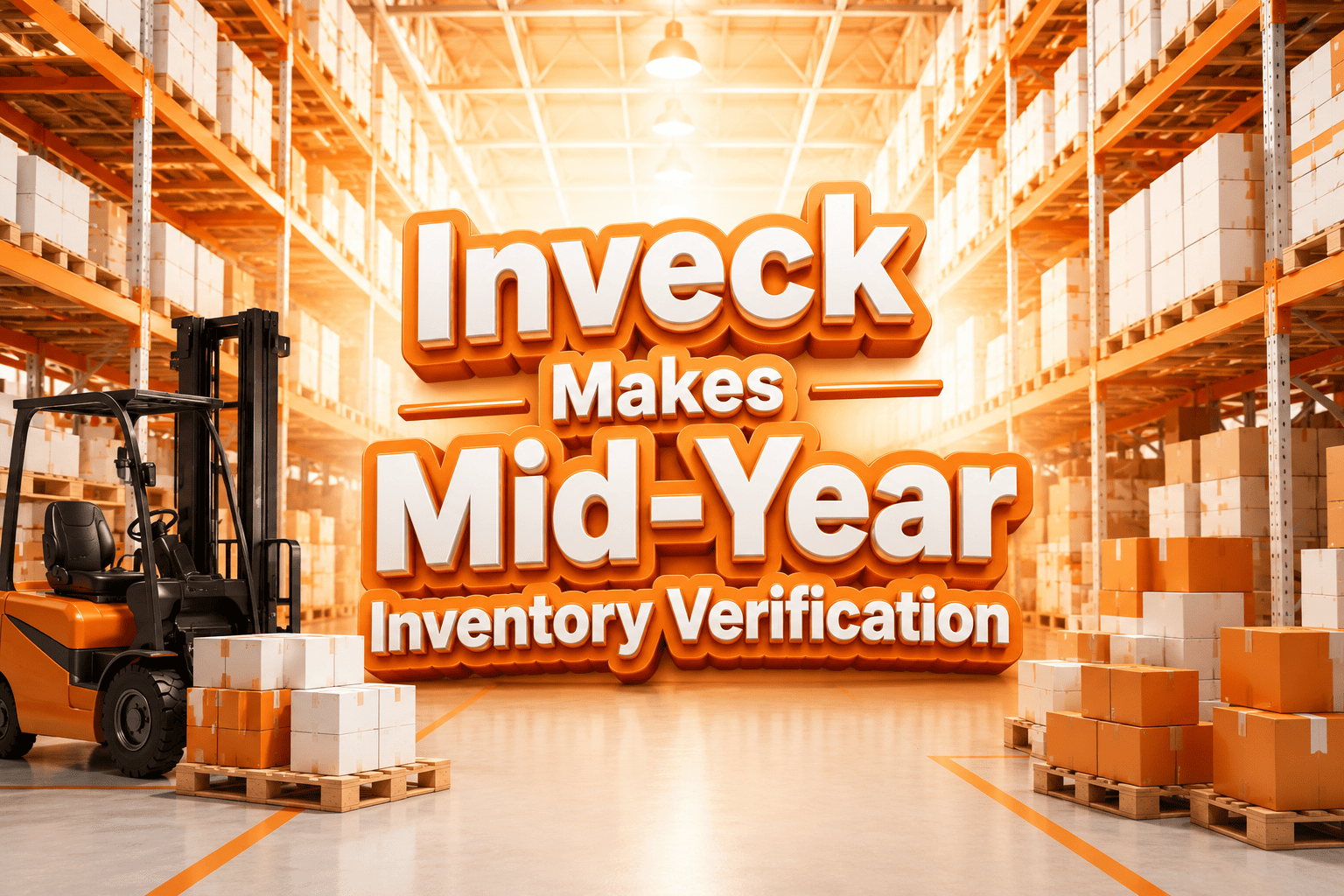 Inveck Makes Inventory Verification Faster with mid-year stock verification in a modern warehouse