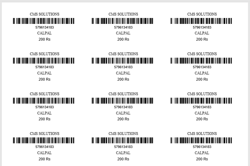24 Labels per A4 Sheet (64mm × 34mm) - Custom Barcode Label & Bill Template Download