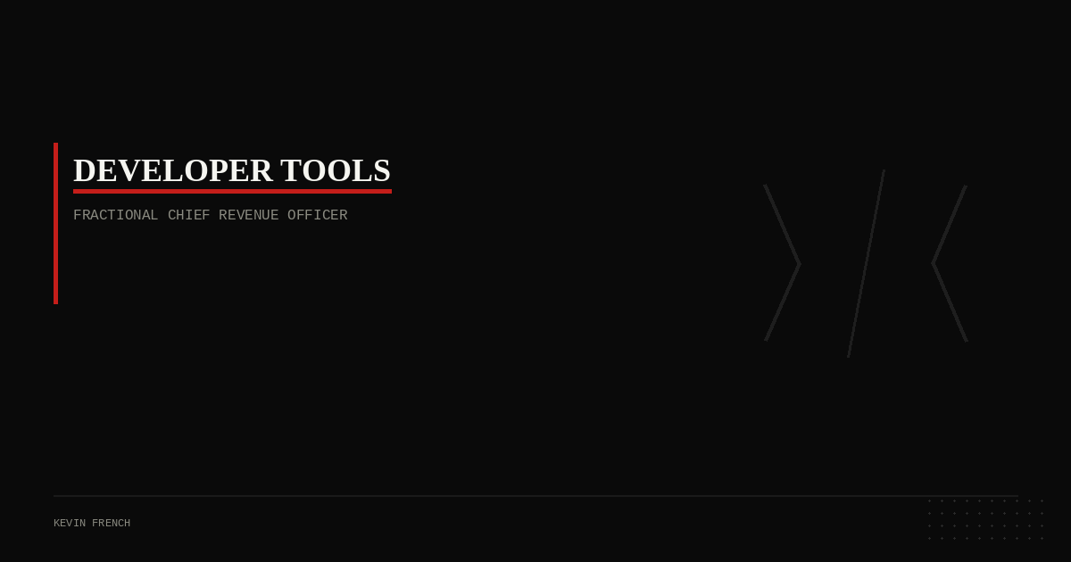 Fractional CRO for Developer Tools & Dev Tools SaaS