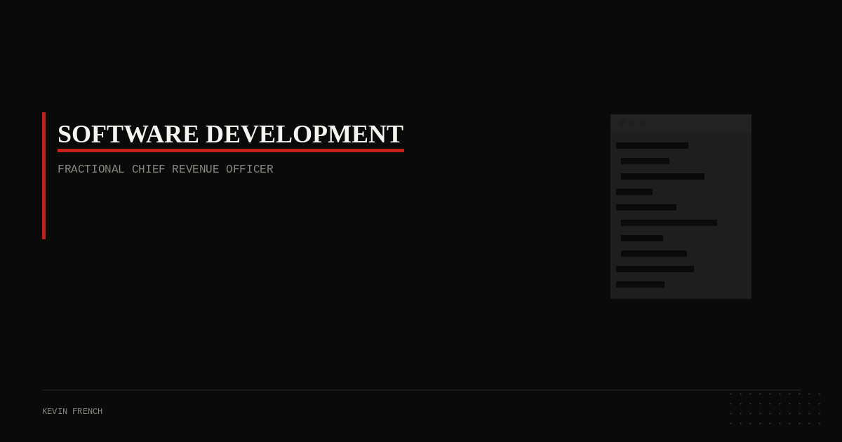 Fractional CRO for Software Development Companies