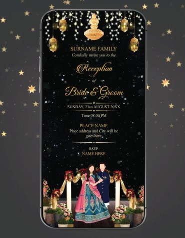 Digital Reception Invitation Card