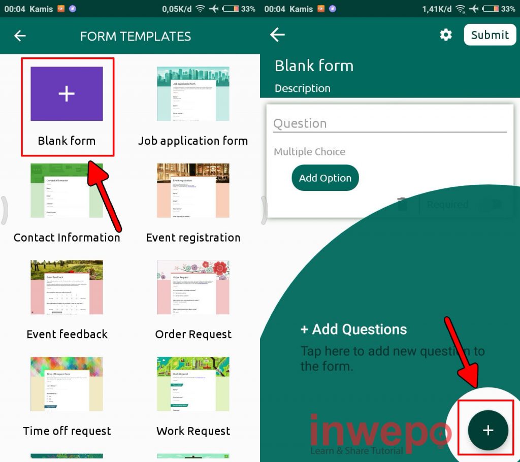 Mau bikin formulir online paling mudah dan cepat? Cara Membuat Formulir Survey Online Di Android Inwepo