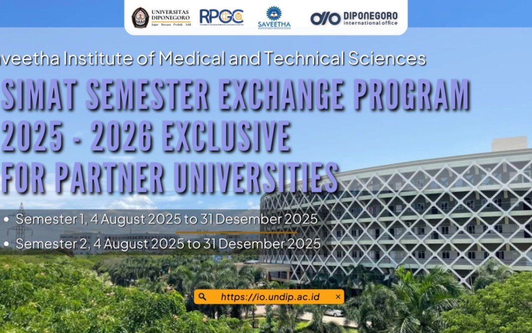Semester Exchange Program for 2025-2026 at Saveetha Institute of Medical and Technical Sciences (SIMATS)