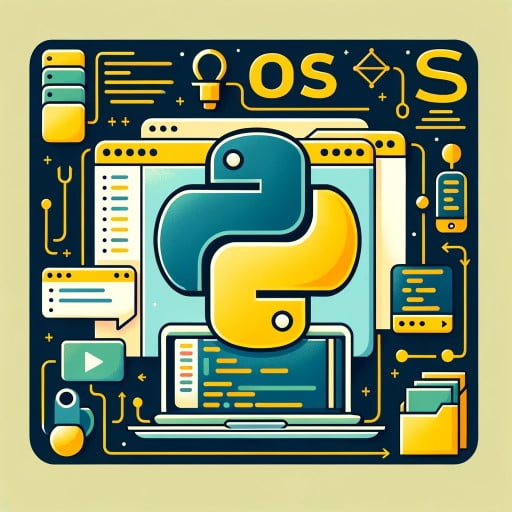 Python Operating System Services - Premium Light Illustration Gallery - Retina