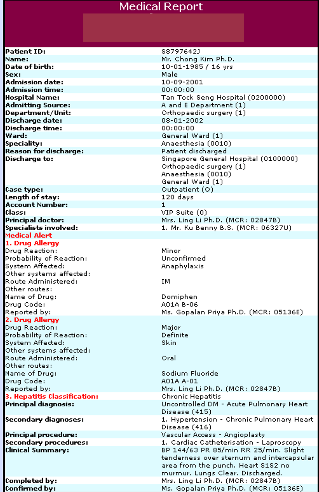 Data Exchange Engine for Medical Records