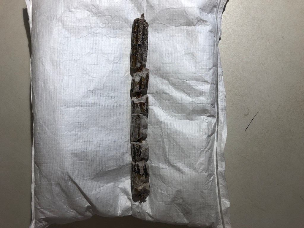 Excavated medieval candle
