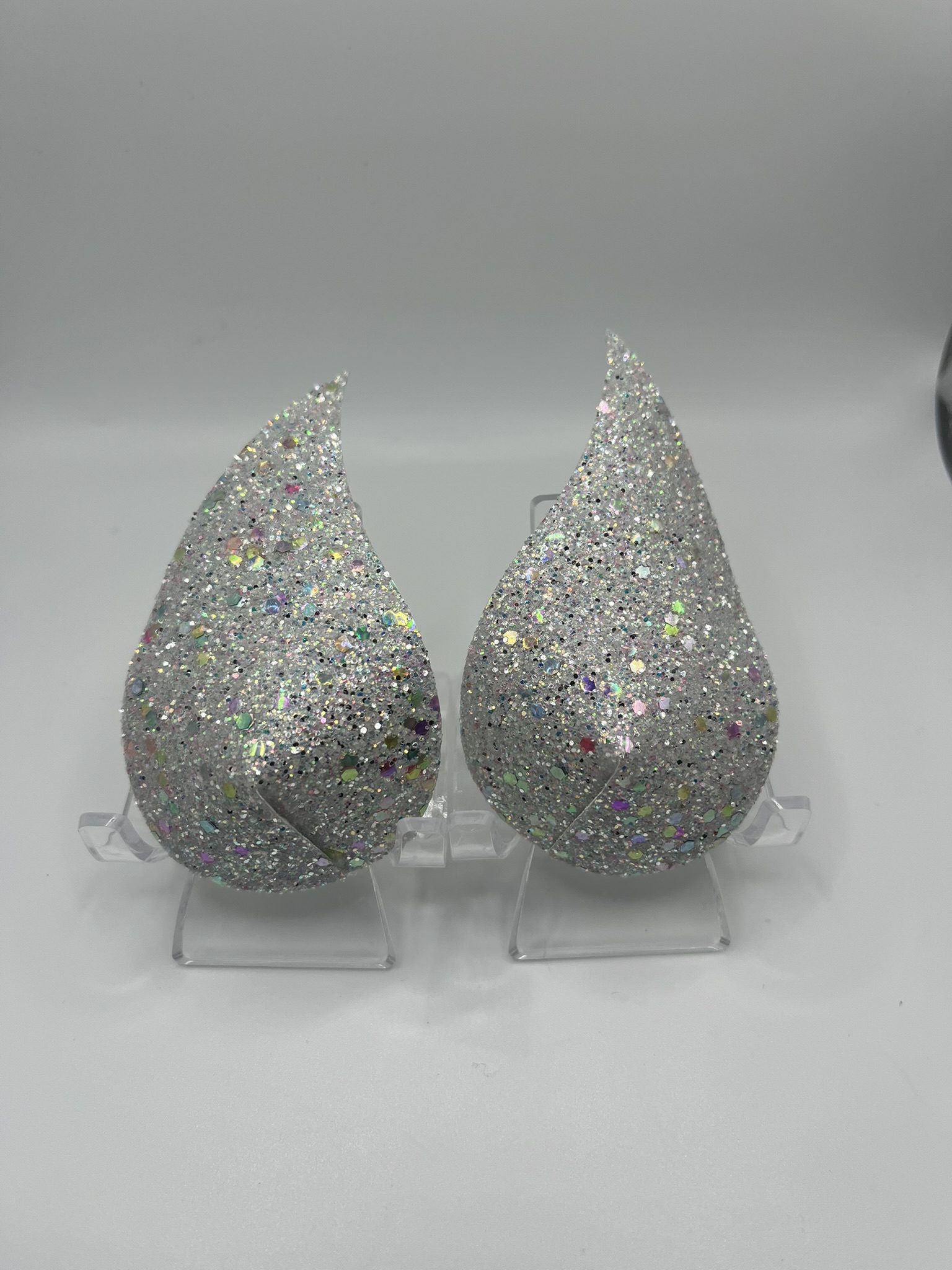 White Curved Teardrop Pasties