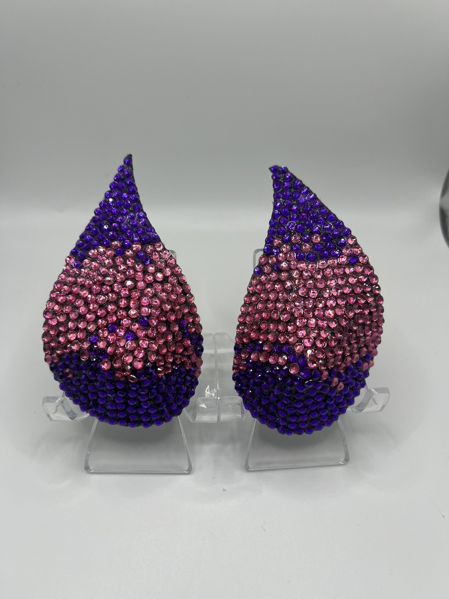 Pink and Purple Curved Teardrop Pasties