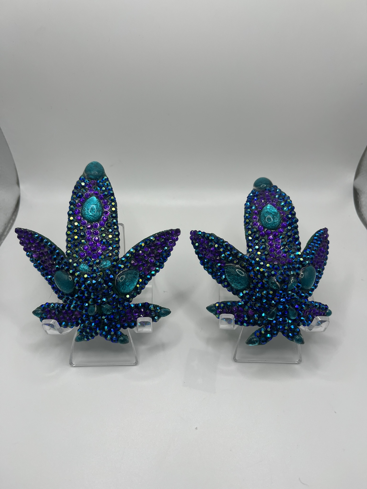 Blue and Green Leaf Pasties