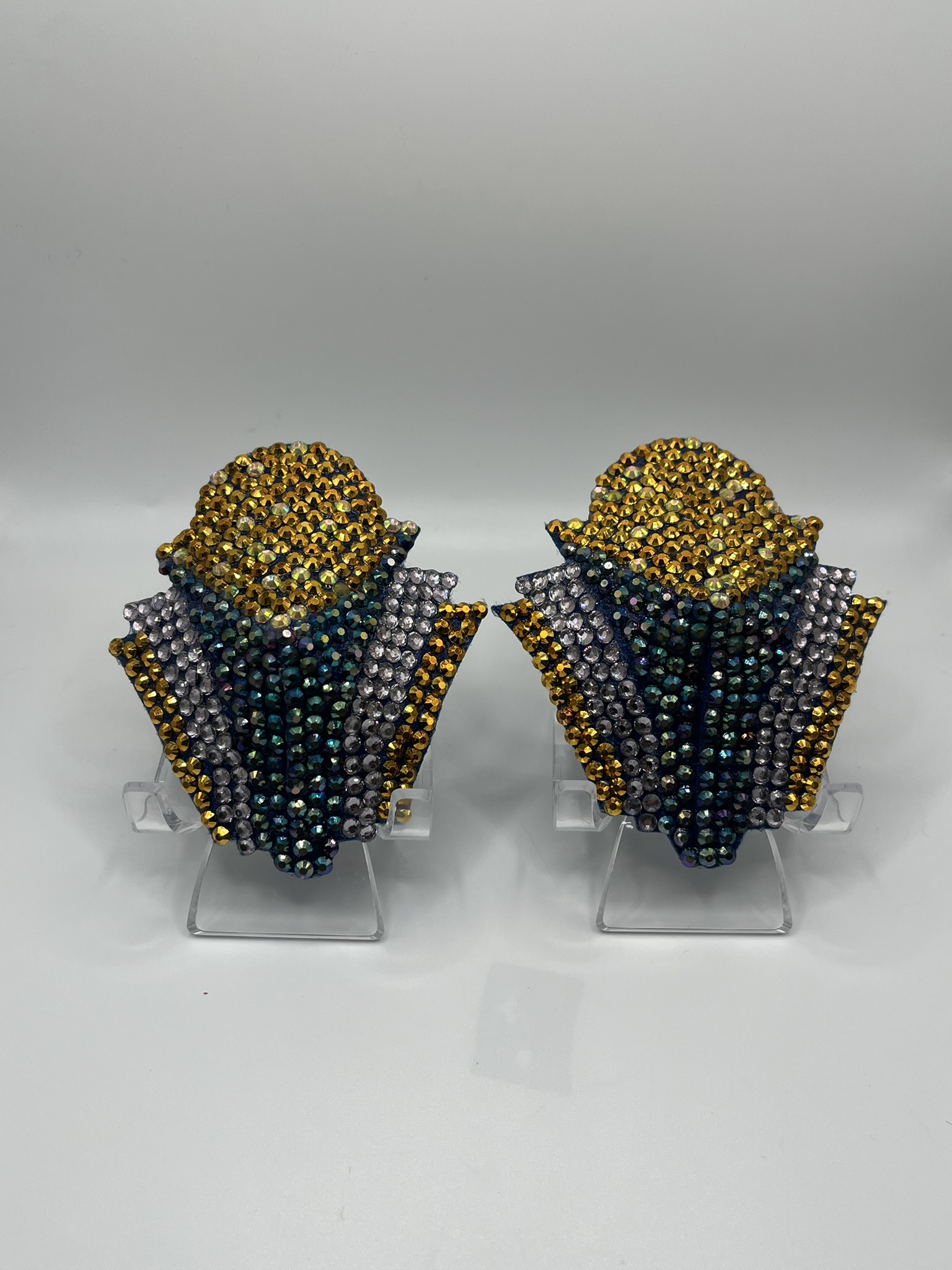 Blue and Gold Art Deco Pasties