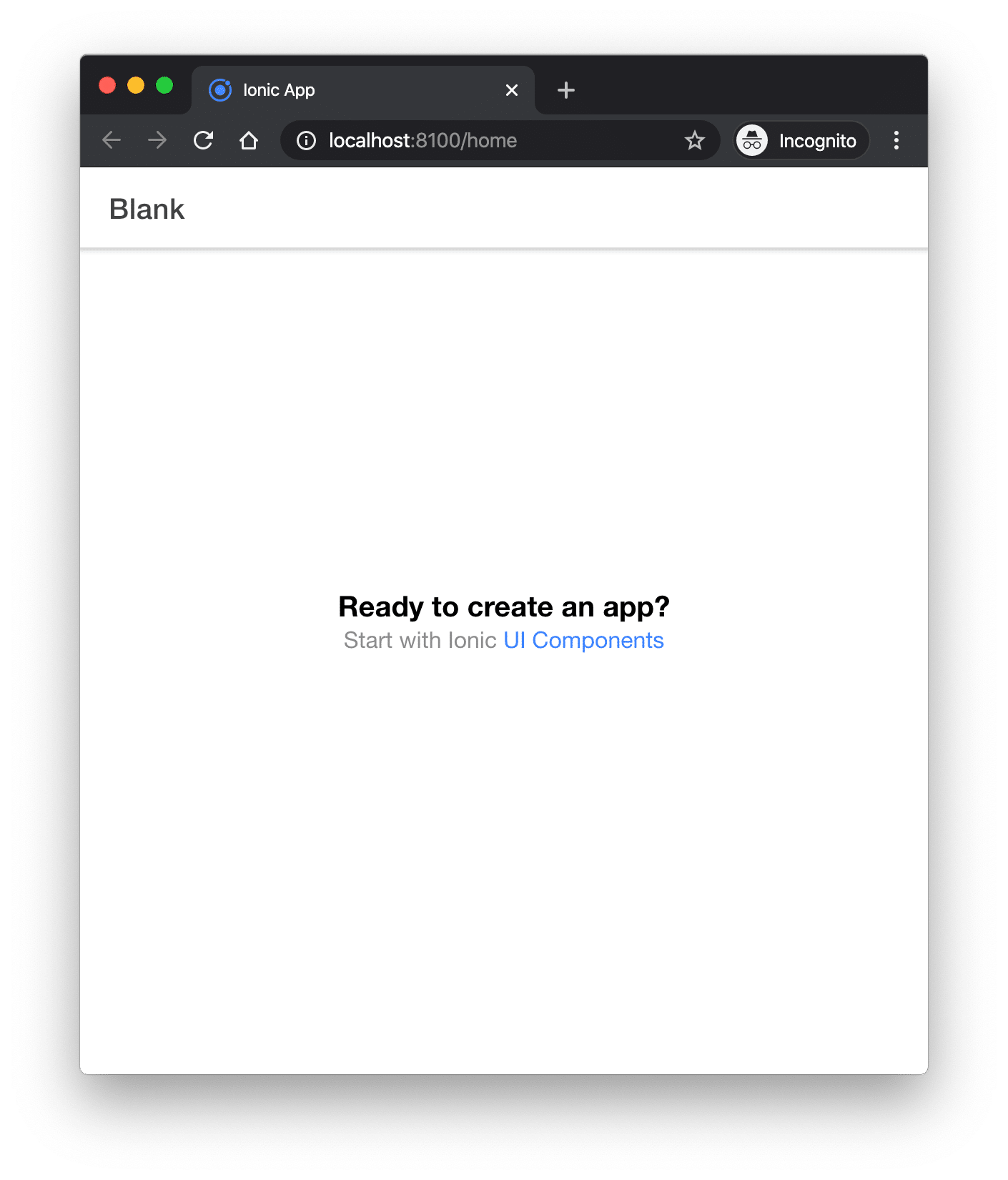 Ionic blank starter v5 Ionic Academy Learn IonicIonic Academy