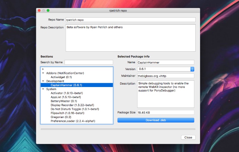 CyDownloader Lets You Browse Cydia Repos And Download Tweaks On Desktop ...