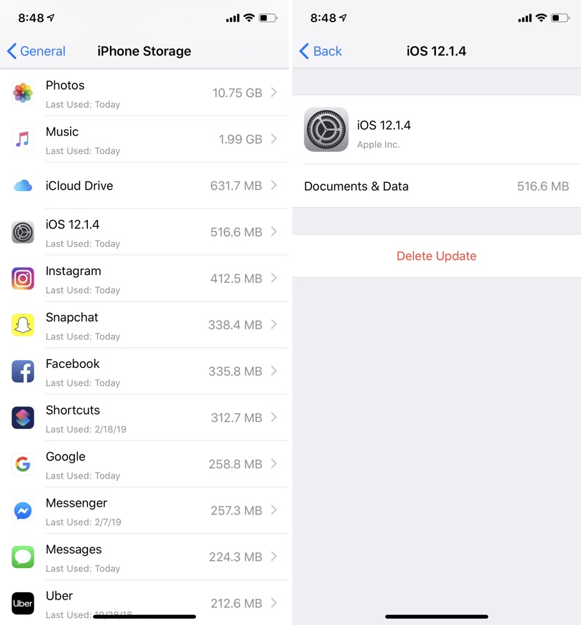 Free Up Disk Space By Deleting iOS Updates From iPhone And iPad - iOS ...