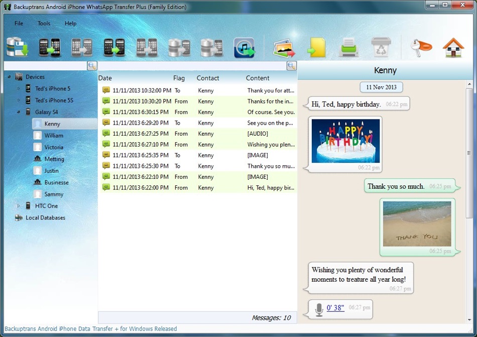 Use Backuptrans To Transfer WhatsApp Data From Android To