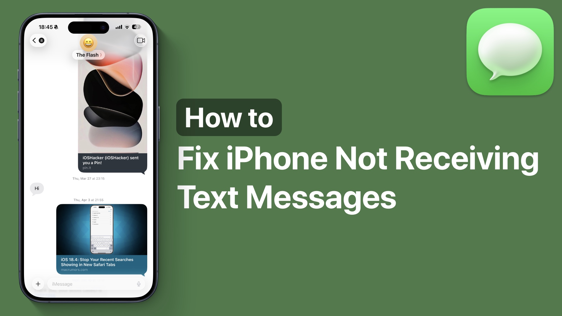 How To Fix iPhone Not Receiving Text Messages
