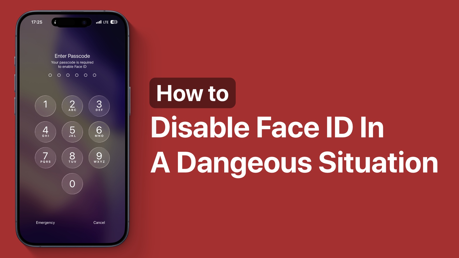 How to Disable Face ID in a Dangerous Situation