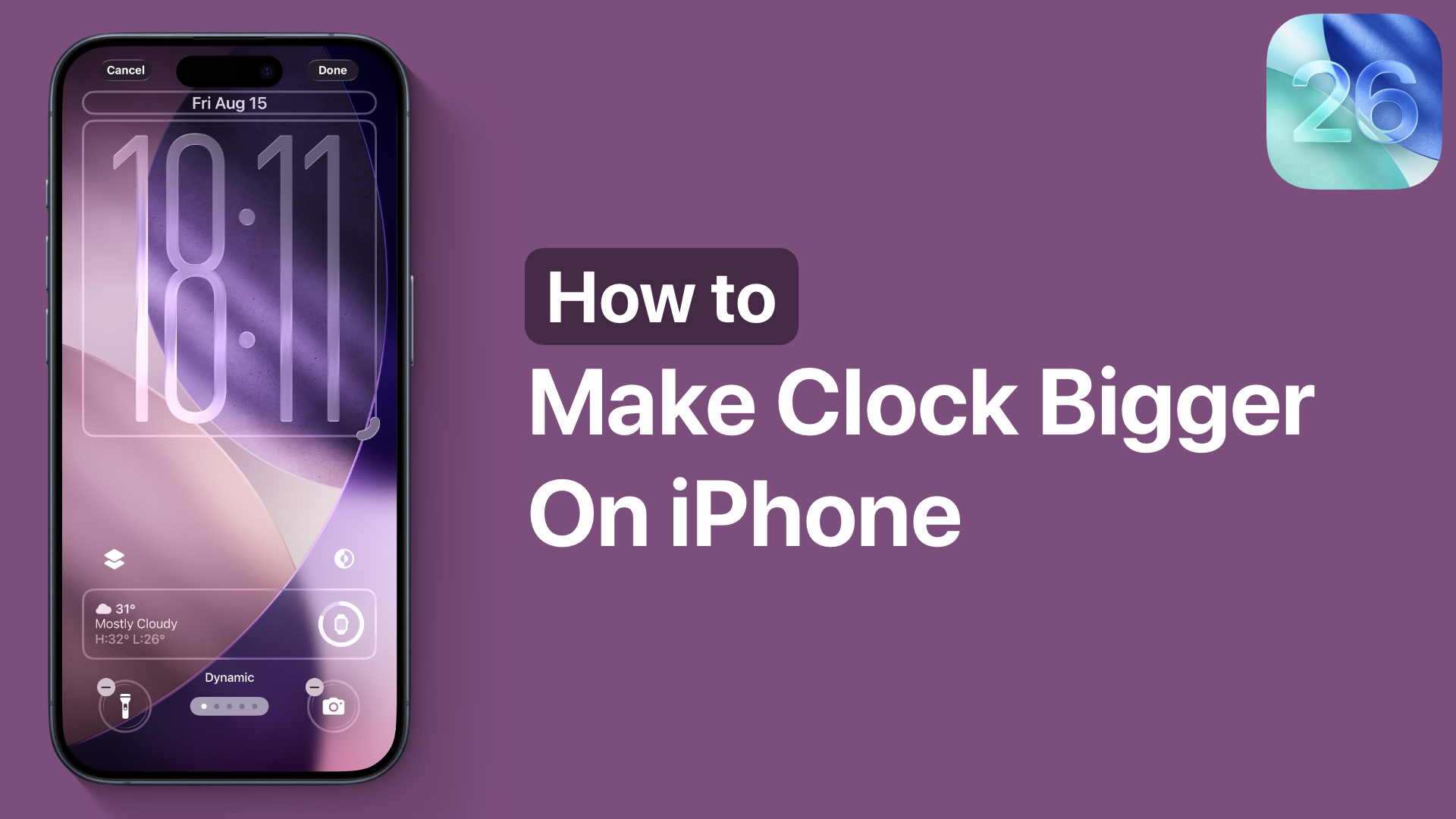 How to Make Clock Bigger on iPhone Lock Screen