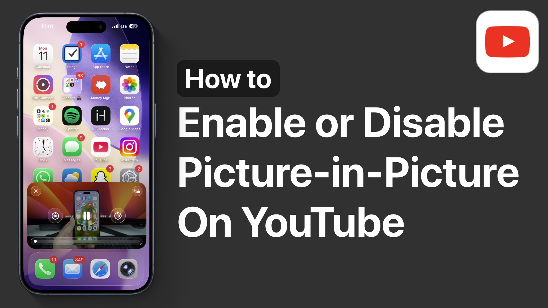 How to Enable or Disable YouTube Picture-in-Picture on iPhone