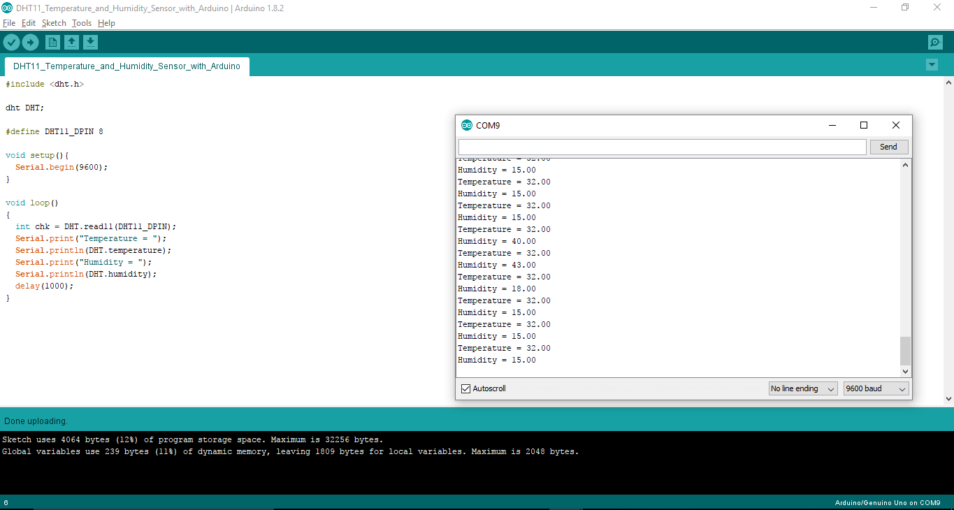 Interfacing DHT11 Temperature and Humidity Sensor with Arduino - Iotguider