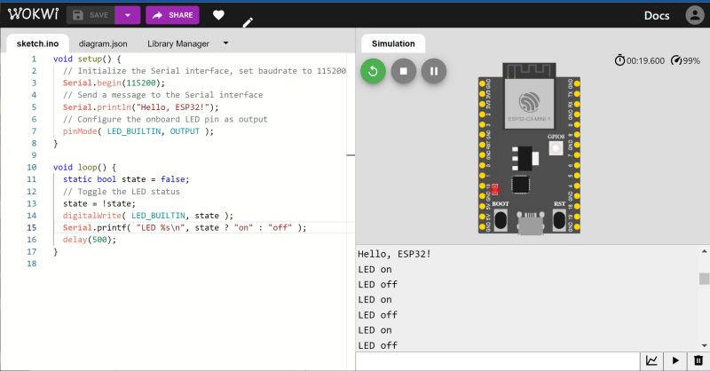 Text Esp32 C3 Mini 1 Wokwi Esp32 Stm32 Arduino Simulator - Ocean Wallpaper Collection - Desktop Quality