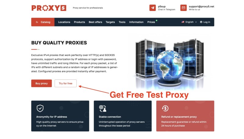 FREE TESTING PROXY5