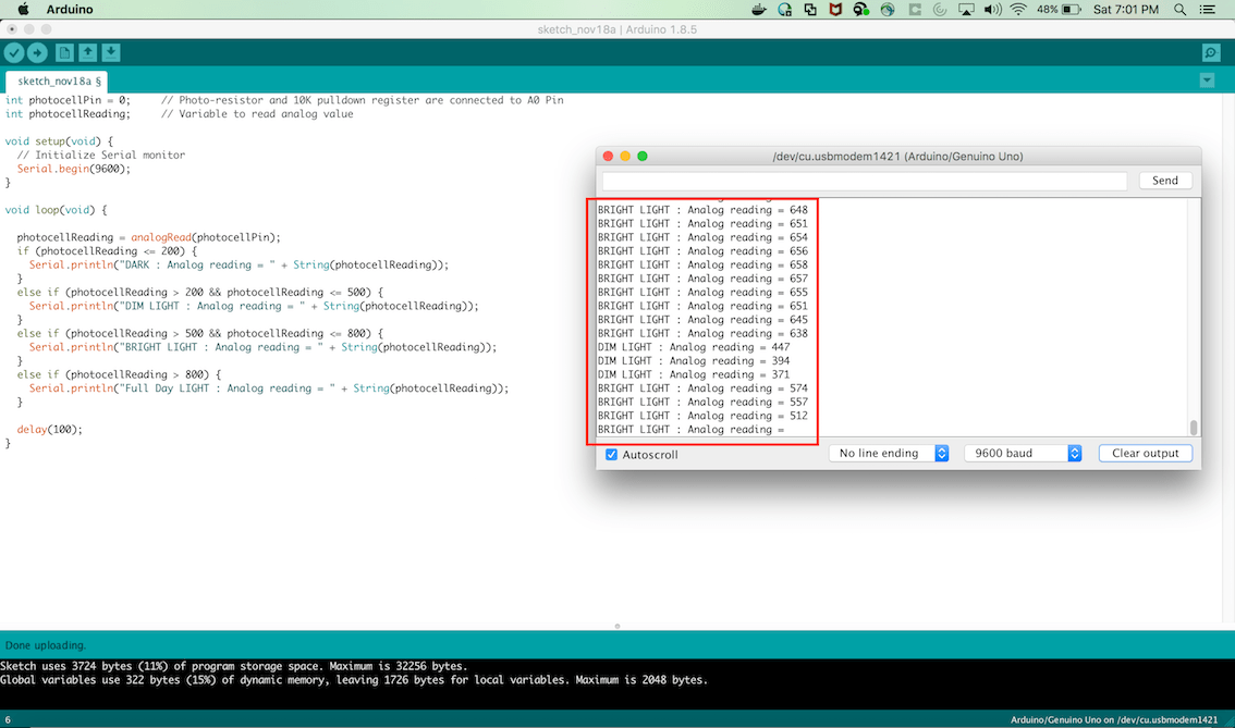 Ldr Light Dependent Resistor Based Light Sensor Using