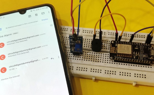 Iot Based Fire Alarm System Using Nodemcu Esp8266 Blynk Projects Image ...