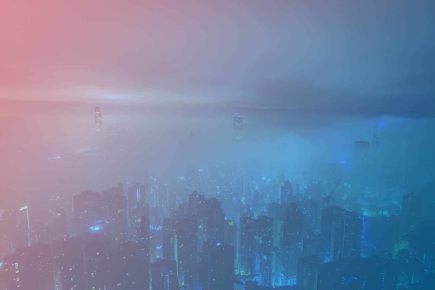 Zum Artikel Edge Computing Fog Computing: Nebel in Groรstadt, Hochhรคuser