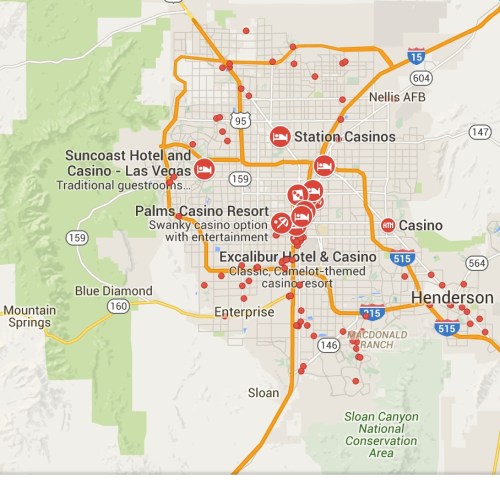 Hotshot casino located in the upper right corner of the map.