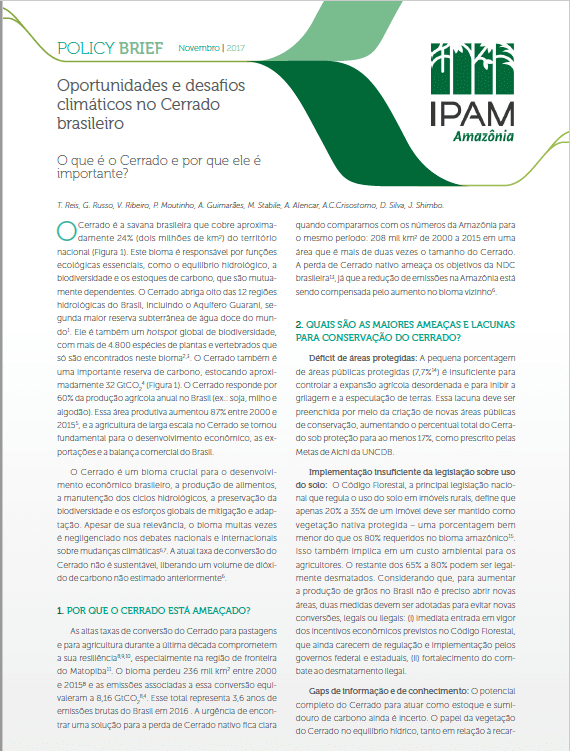 O Cerrado é a savana brasileira que cobre aproximadamente 24% do território nacional