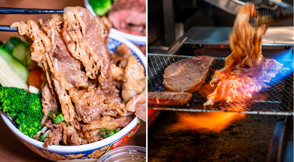 宮本武丼直火燒肉丼草屯店|直火烤炙的燒肉丼飯焦香迷人．內用飲料湯品霜淇淋無限享用