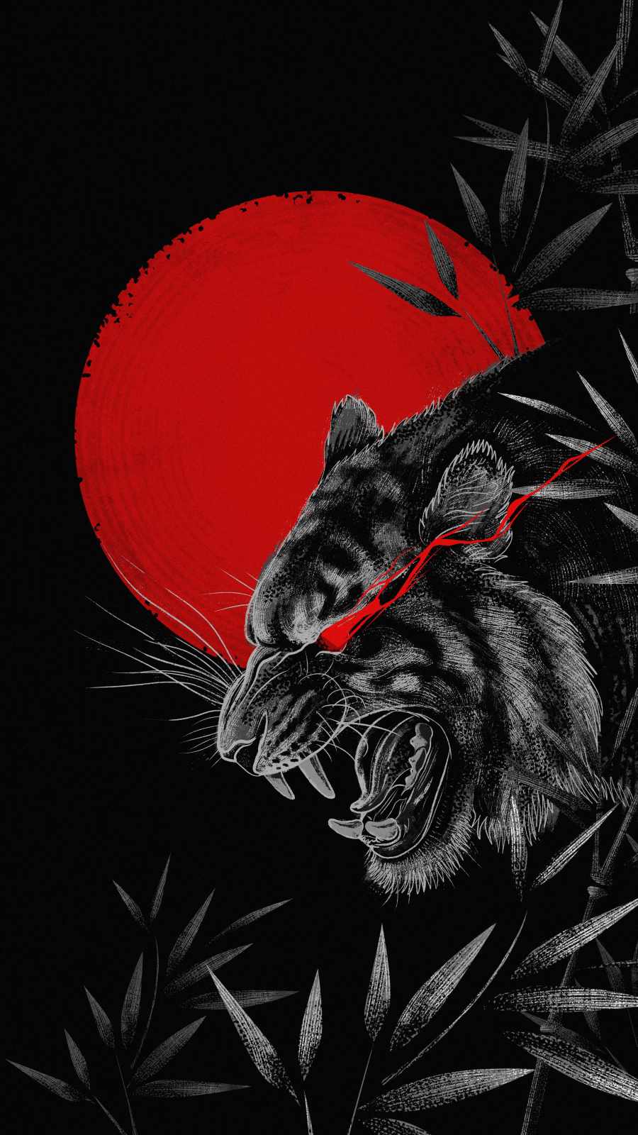Buy fierce red tiger wallpaper by 2sweet4words designs. Red Moon Tiger Iphone Wallpapers Iphone Wallpapers