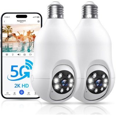 Light Bulb Security Camera 2 Pack