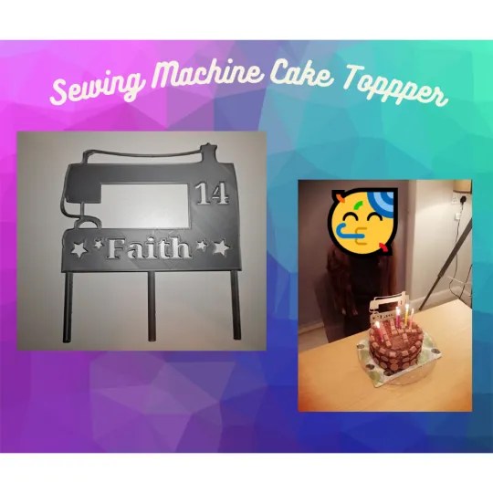 Sewing Machine Cake Topper