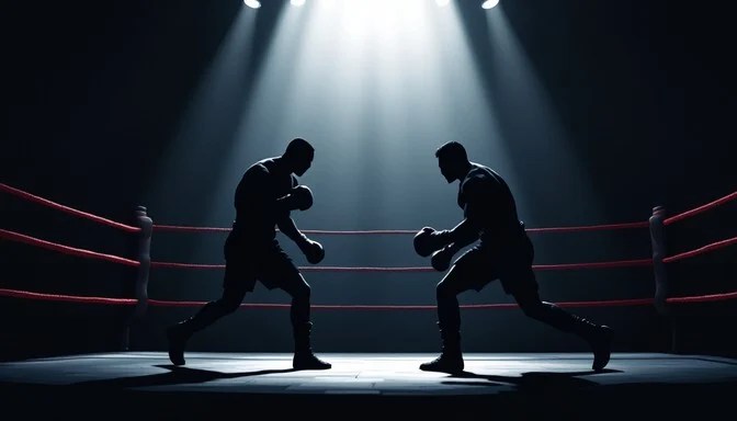 Boxing match in the ring representing IPTV PPV boxing streams and live fight events.