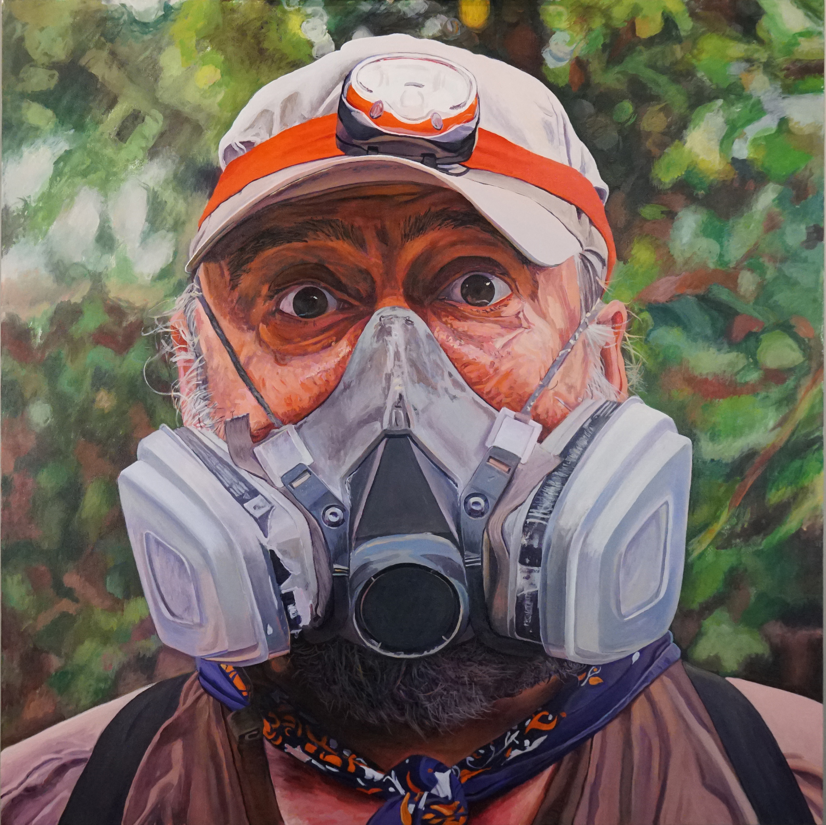 Kevin, Benighted States of America series, 48" x 48", Acrylic on Canvas, 2017