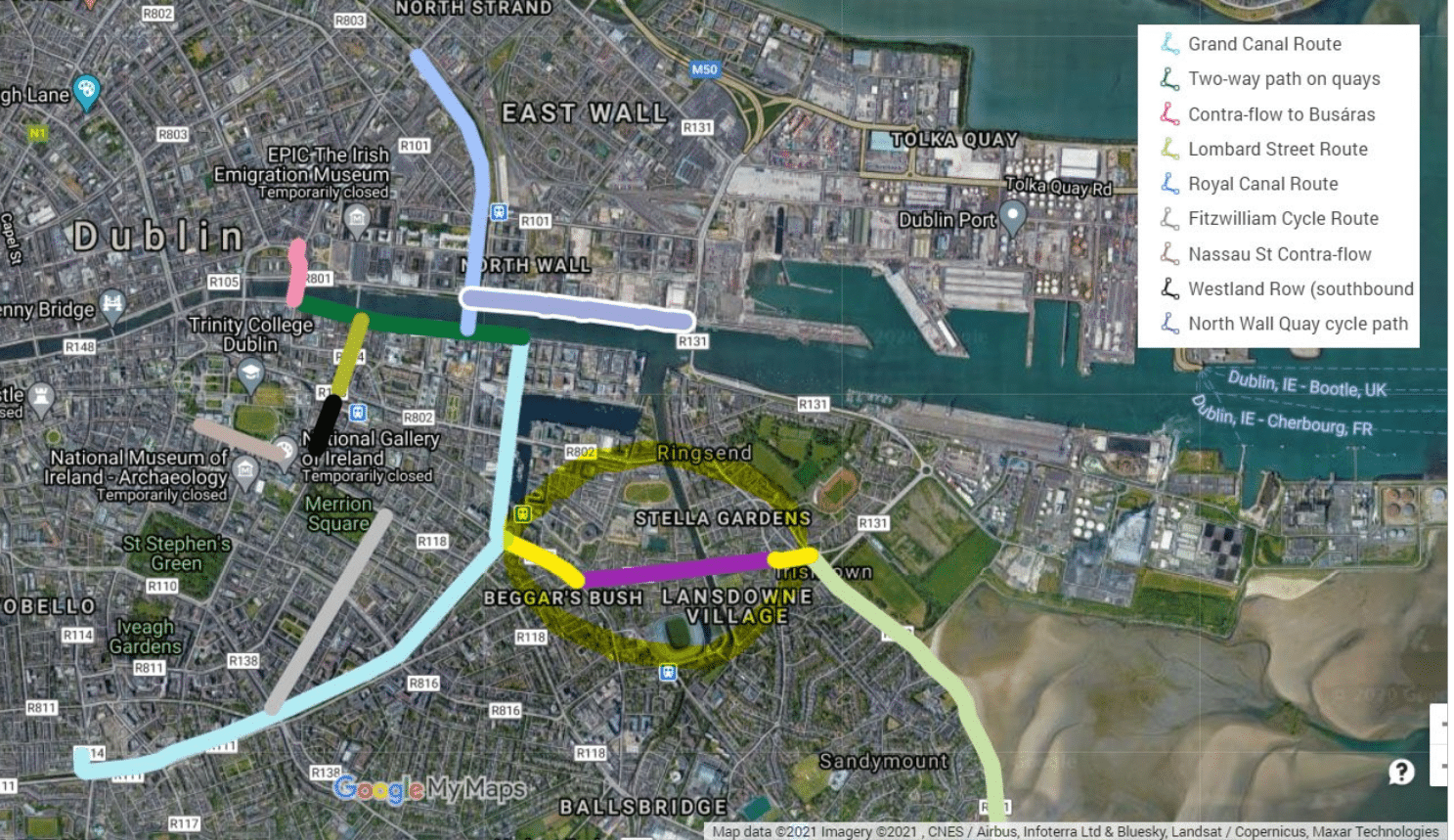 Sandymount Map IrishCycle Com Sandymount Map 