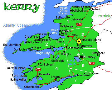 Republic Of Ireland Eire Images From Kerry Kerry Map 