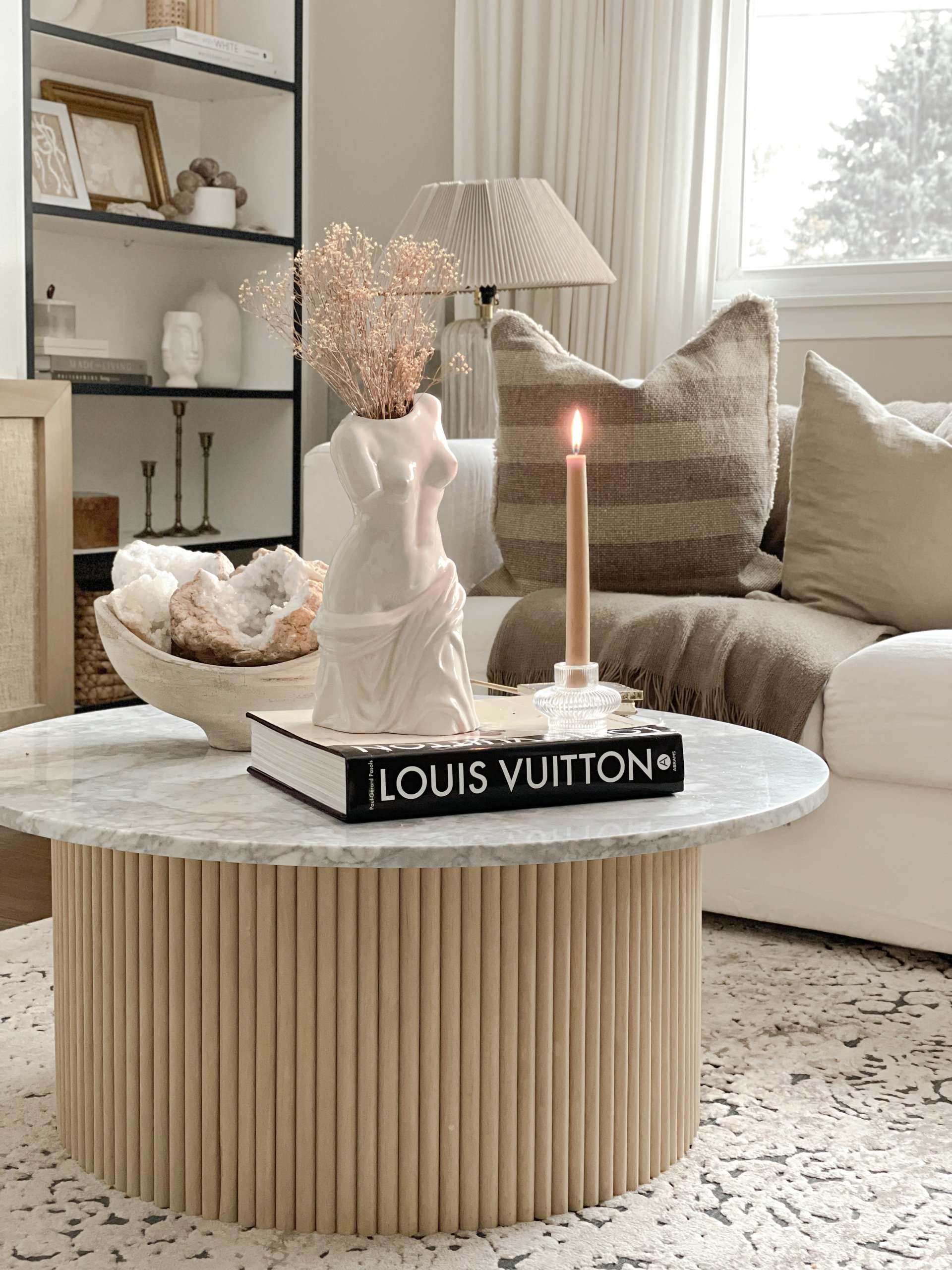 Diy fluted coffee table