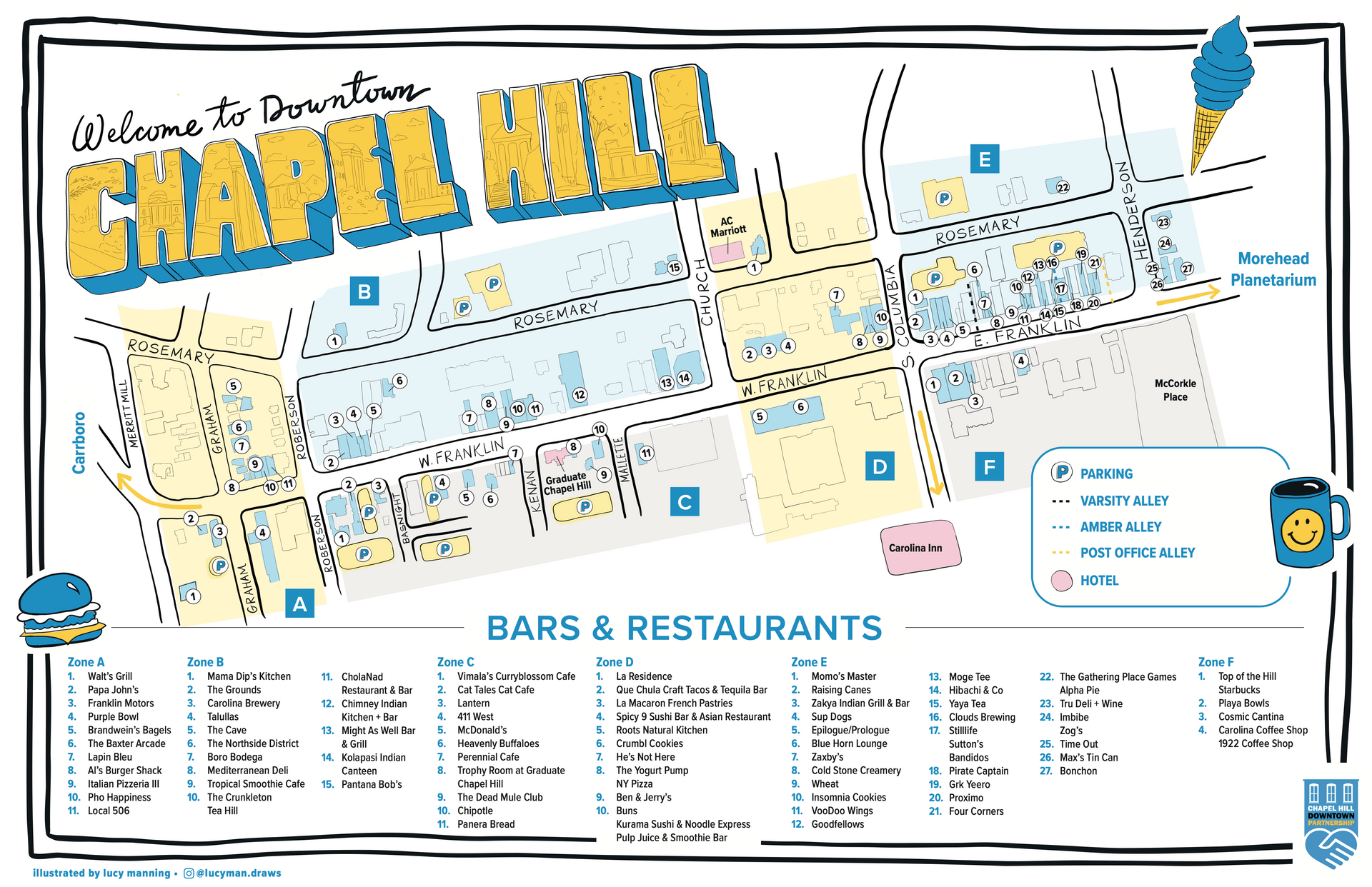 Downtown Chapel Hill Partnership Vibrant Inclusive Community DCHP Map Mar2025 Final (1) (dragged) 